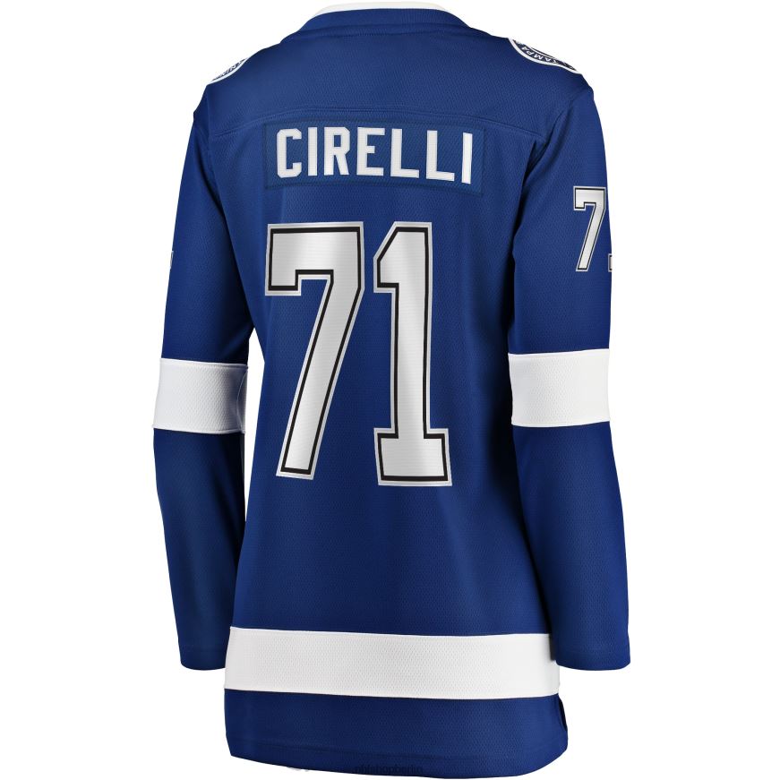 Frauen NHL Tampa Bay Lightning Anthony Cirelli Fanatics-gebrandetes blaues Home-Breakaway-Spielertrikot Kleidung BF680T1186