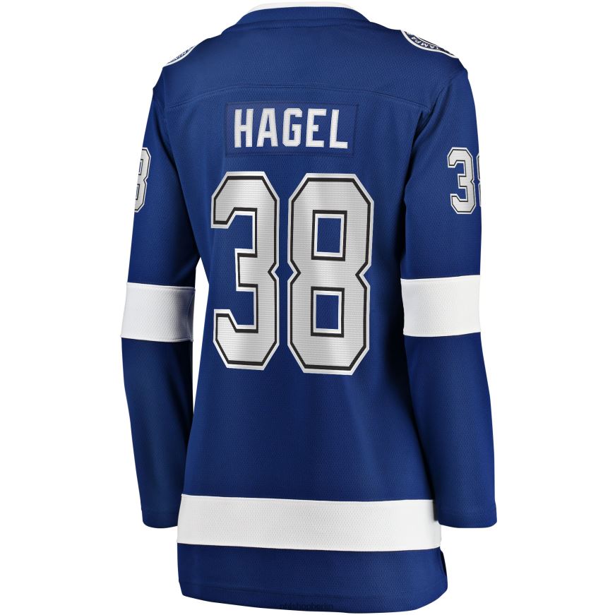 Frauen NHL Tampa Bay Lightning Brandon Hagel Fanatics-gebrandetes blaues Home-Breakaway-Spielertrikot Kleidung BF680T1127