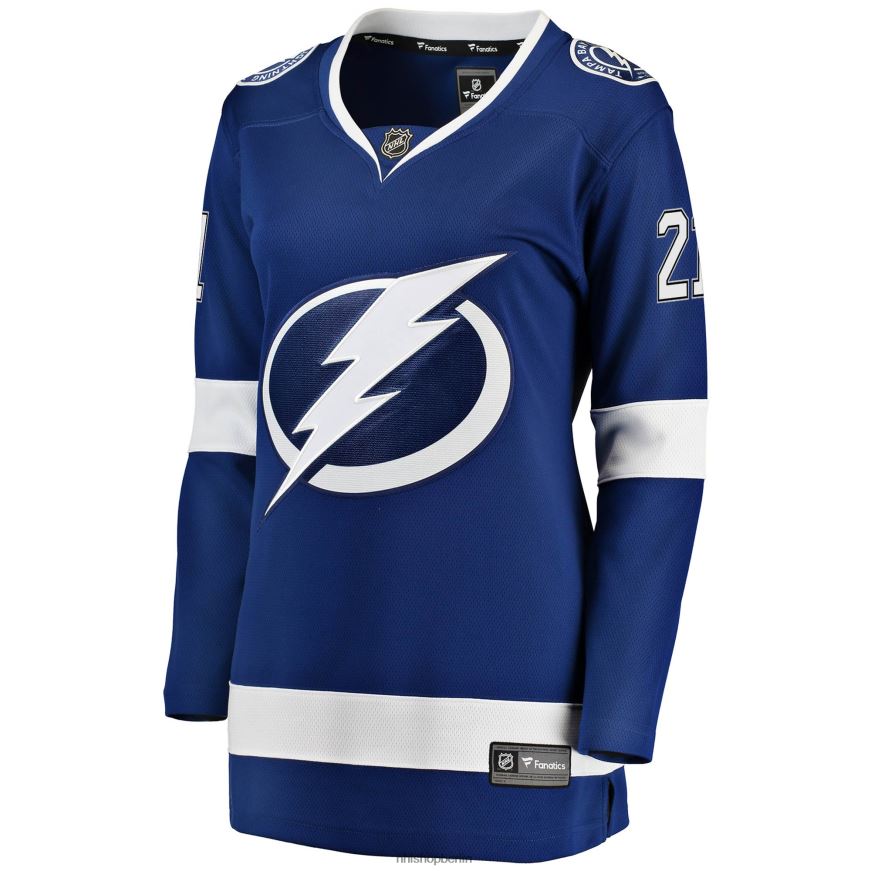 Frauen NHL Tampa Bay Lightning Brayden Point Fanatics-gebrandetes blaues Home-Premier-Breakaway-Spielertrikot Kleidung BF680T1088