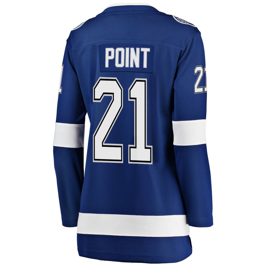 Frauen NHL Tampa Bay Lightning Brayden Point Fanatics-gebrandetes blaues Home-Premier-Breakaway-Spielertrikot Kleidung BF680T1088