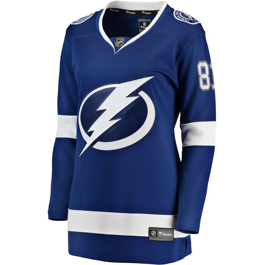 Frauen NHL Tampa Bay Lightning Erik Cernak Fanatics-gebrandetes blaues Home-Breakaway-Spielertrikot Kleidung BF680T1700