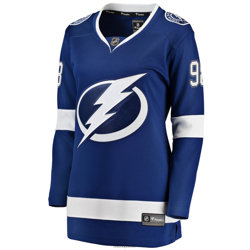 Frauen NHL Tampa Bay Lightning Michail Sergatschew Fanatiker-gebrandetes blaues Breakaway-Spielertrikot Kleidung BF680T1512