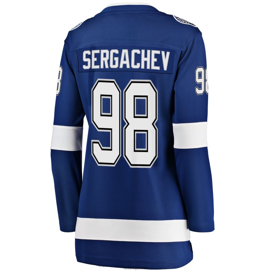 Frauen NHL Tampa Bay Lightning Michail Sergatschew Fanatiker-gebrandetes blaues Breakaway-Spielertrikot Kleidung BF680T1512