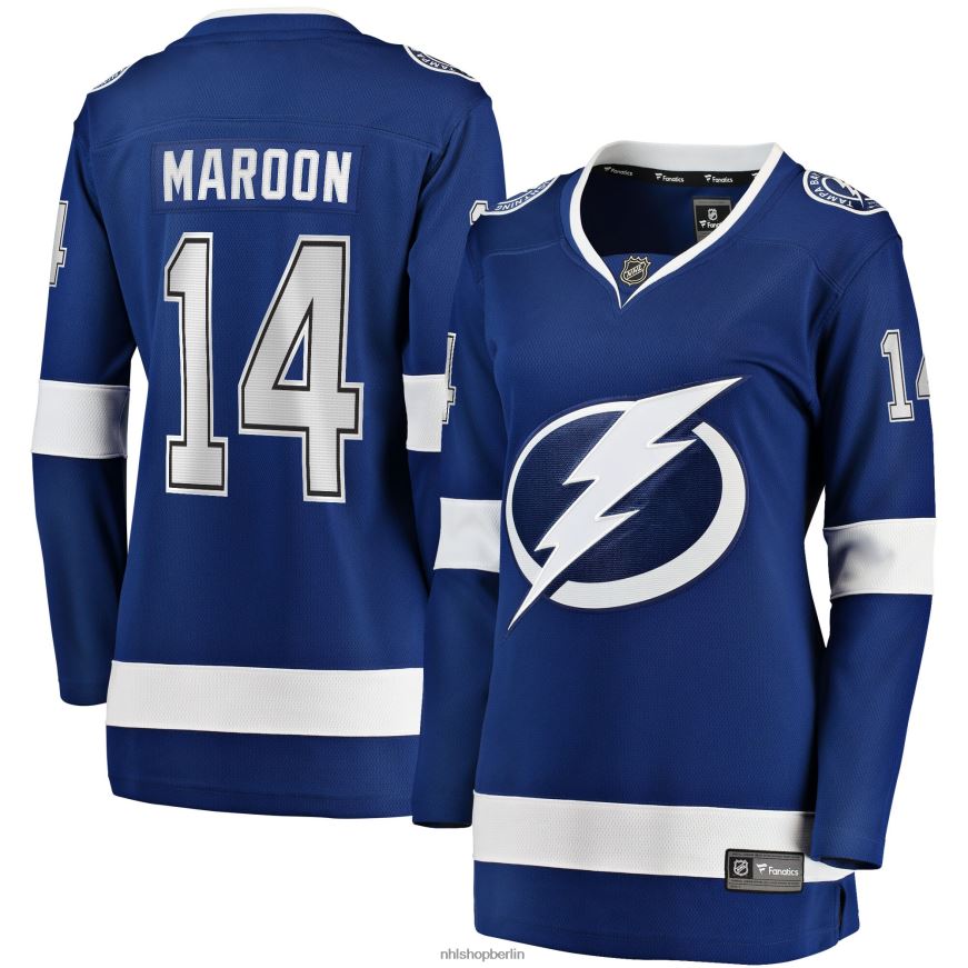 Frauen NHL Tampa Bay Lightning Pat Maroon Fanatics-Heimtrikot in Blau Kleidung BF680T1343