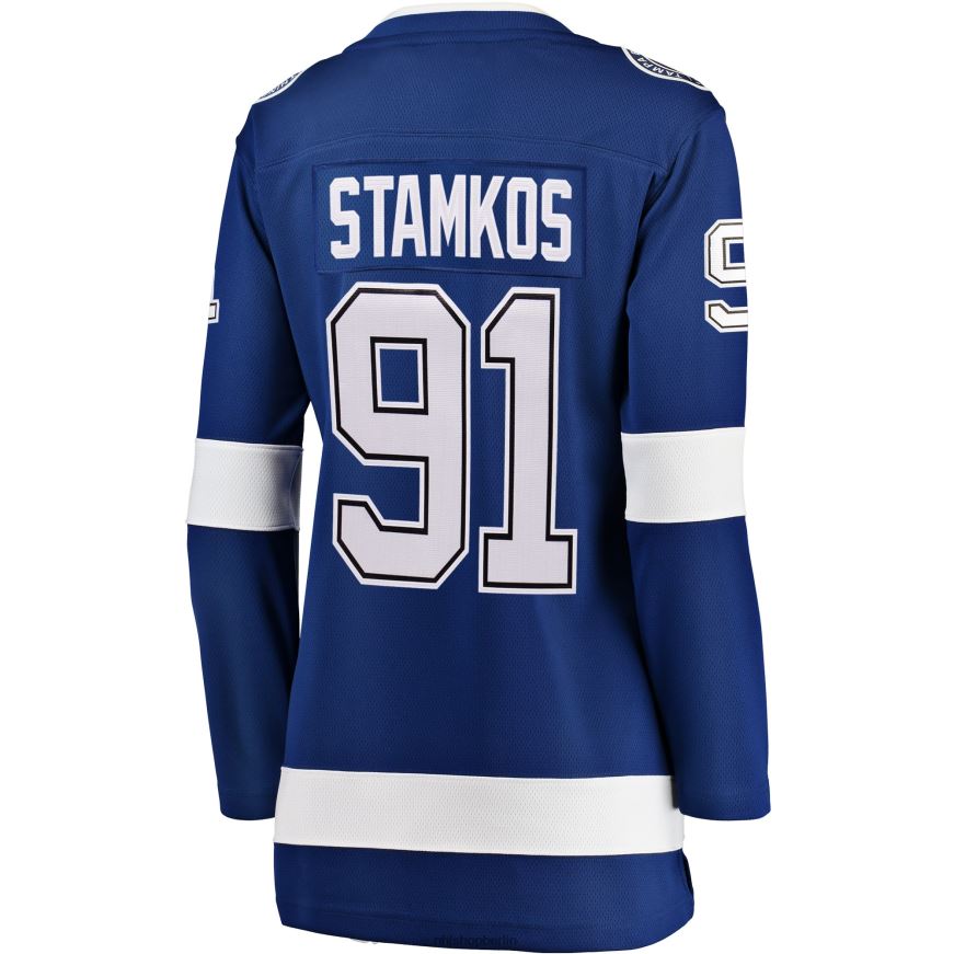 Frauen NHL Tampa Bay Lightning Steven Stamkos Fanatics-gebrandetes blaues Home-Breakaway-Spielertrikot Kleidung BF680T1121