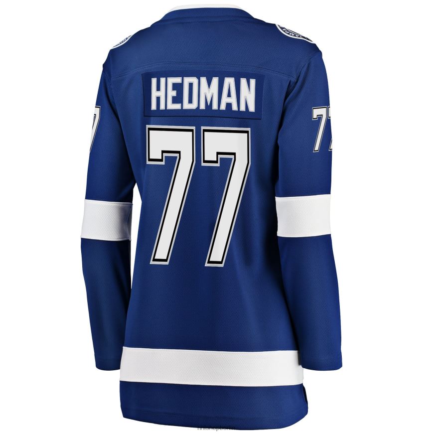 Frauen NHL Tampa Bay Lightning Victor Hedman Fanatics Branded Blue Home 2022 Stanley Cup Final Breakaway Player Jersey Kleidung BF680T1230