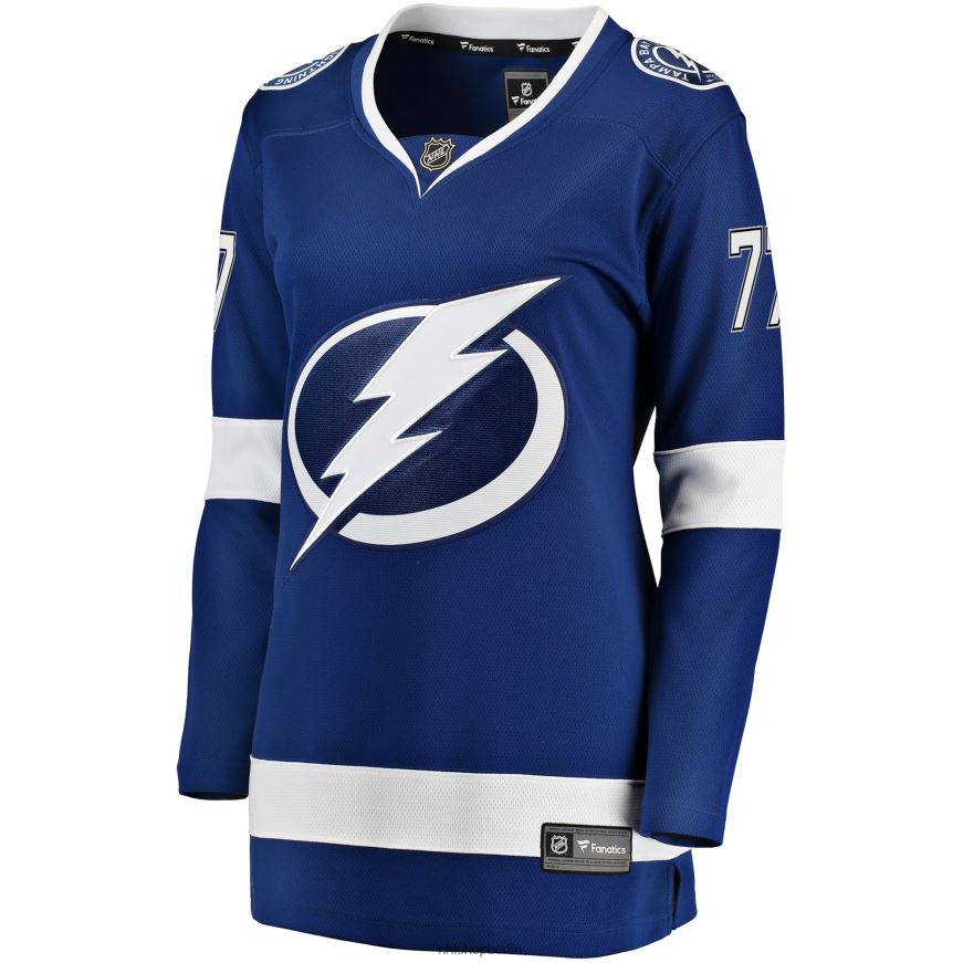 Frauen NHL Tampa Bay Lightning Victor Hedman Fanatics gebrandetes blaues Premier Breakaway-Spielertrikot Kleidung BF680T1010