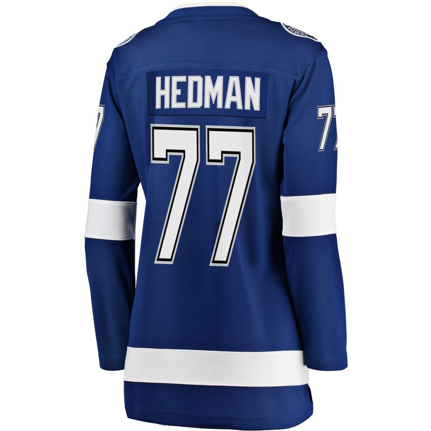 Frauen NHL Tampa Bay Lightning Victor Hedman Fanatics gebrandetes blaues Premier Breakaway-Spielertrikot Kleidung BF680T1010