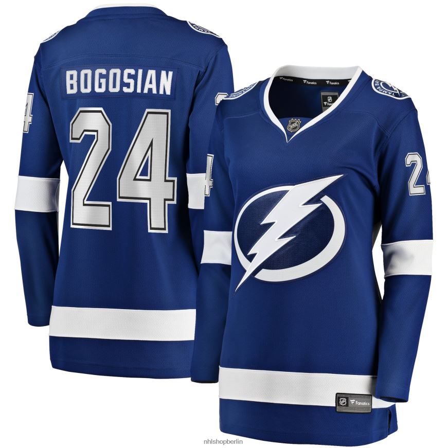 Frauen NHL Tampa Bay Lightning Zach Bogosian Fanatics-gebrandetes blaues Home-Breakaway-Spielertrikot Kleidung BF680T1511