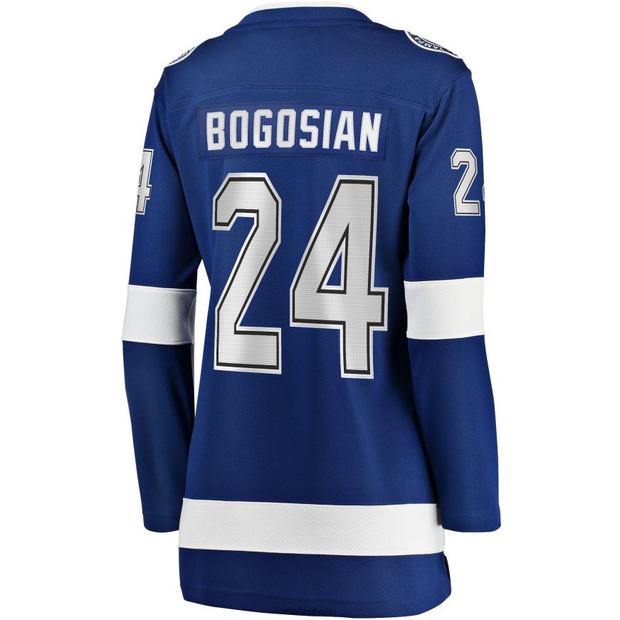 Frauen NHL Tampa Bay Lightning Zach Bogosian Fanatics-gebrandetes blaues Home-Breakaway-Spielertrikot Kleidung BF680T1511