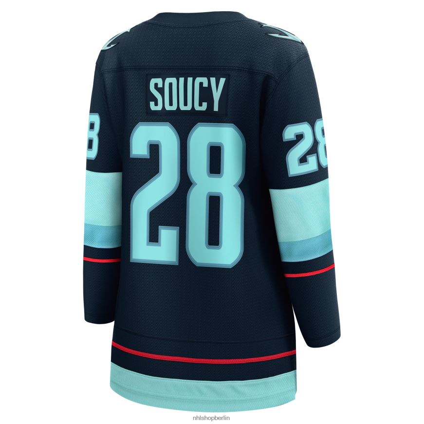 Frauen NHL Tiefseeblaues Breakaway-Heimtrikot mit Fanatics-Logo von Seattle Kraken und Carson Soucy Kleidung BF680T1500