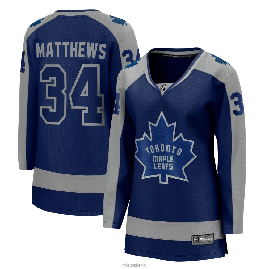 Frauen NHL Toronto Maple Leafs Auston Matthews Fanatics Branded Royal 2020/21 Sonderedition Breakaway-Spielertrikot Kleidung BF680T2443