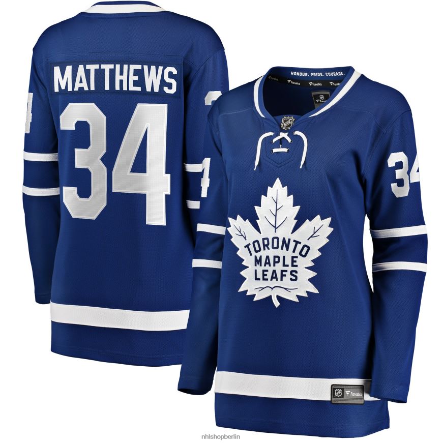 Frauen NHL Toronto Maple Leafs Auston Matthews Fanatics Branded Royal Home Breakaway-Spielertrikot Kleidung BF680T1196