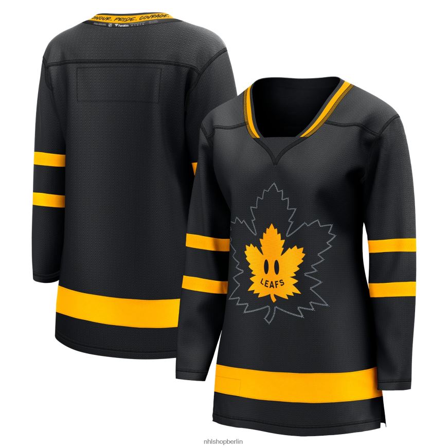 Frauen NHL Toronto Maple Leafs Auston Matthews Fanatics gebrandetes schwarzes Alternative Premier Breakaway Wende-Spielertrikot Kleidung BF680T582