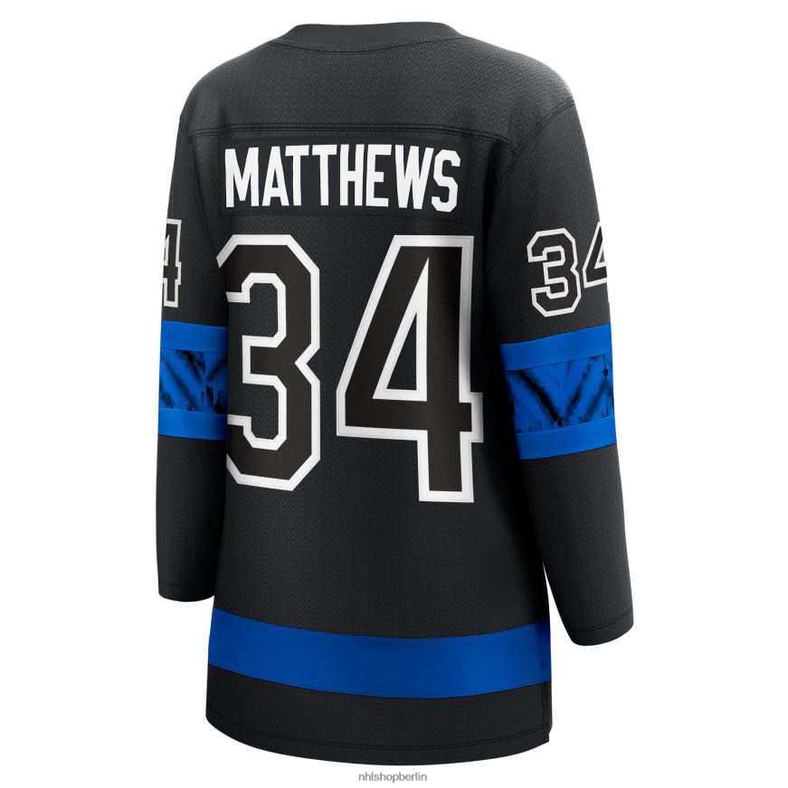 Frauen NHL Toronto Maple Leafs Auston Matthews Fanatics gebrandetes schwarzes Alternative Premier Breakaway Wende-Spielertrikot Kleidung BF680T582