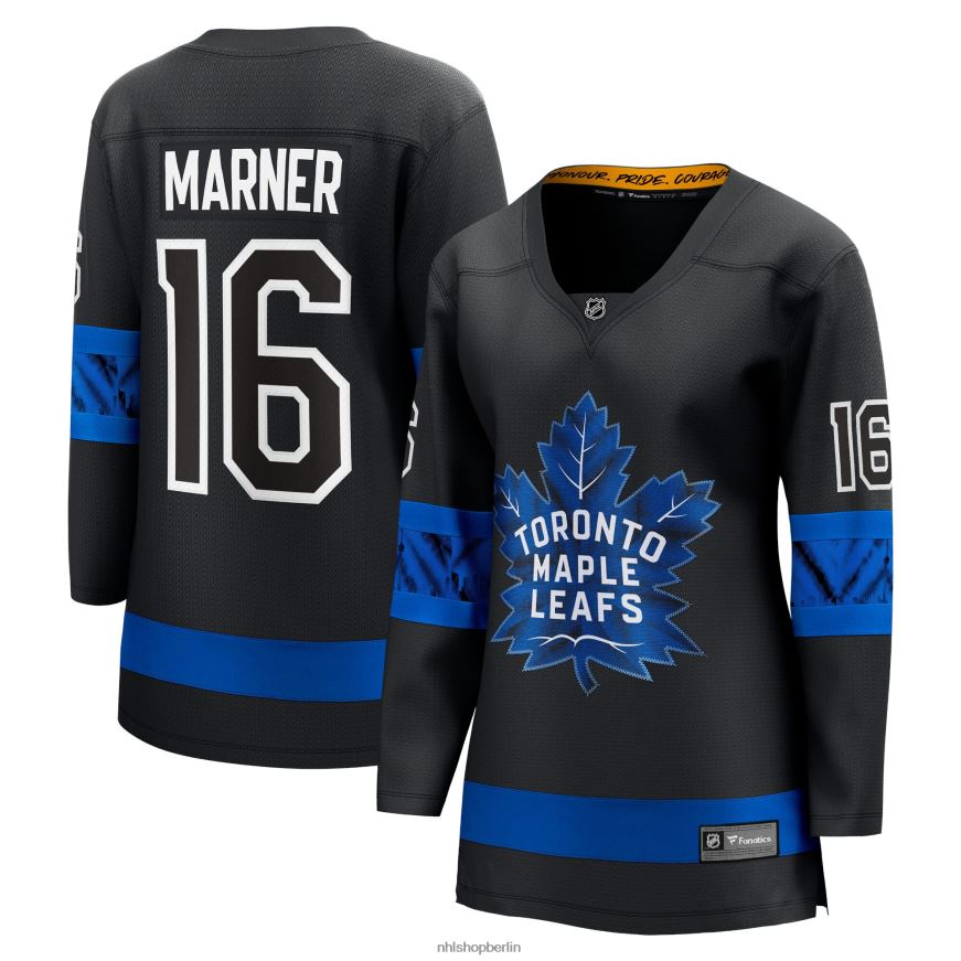 Frauen NHL Toronto Maple Leafs Mitchell Marner Fanatics gebrandetes schwarzes Alternative Premier Breakaway Wende-Spielertrikot Kleidung BF680T847