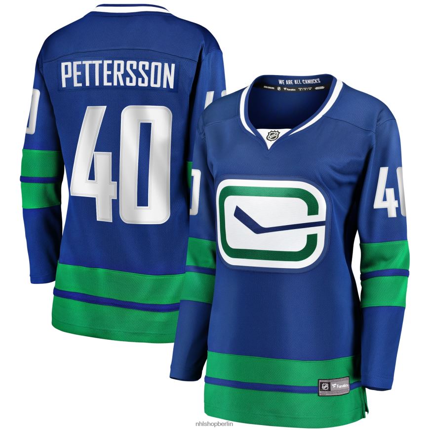 Frauen NHL Vancouver Canucks Elias Pettersson Fanatics Branded Royal 2019/20 Alternatives Premier Breakaway-Spielertrikot Kleidung BF680T1753