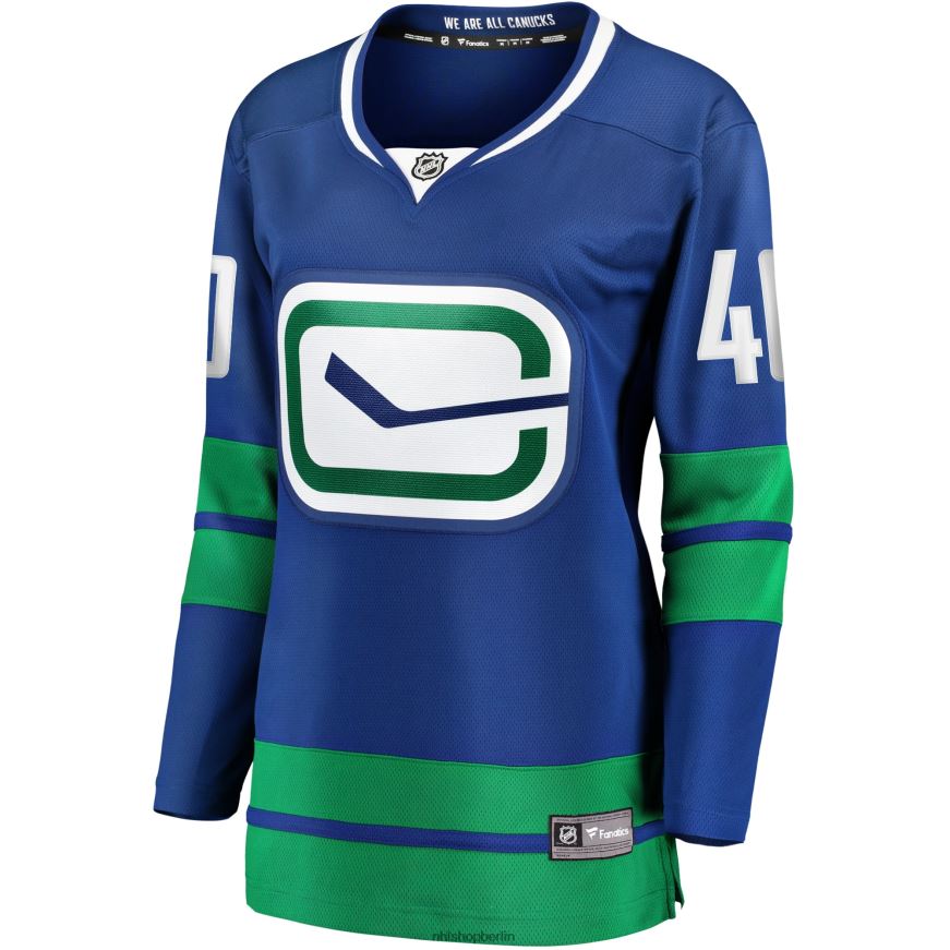 Frauen NHL Vancouver Canucks Elias Pettersson Fanatics Branded Royal 2019/20 Alternatives Premier Breakaway-Spielertrikot Kleidung BF680T1753