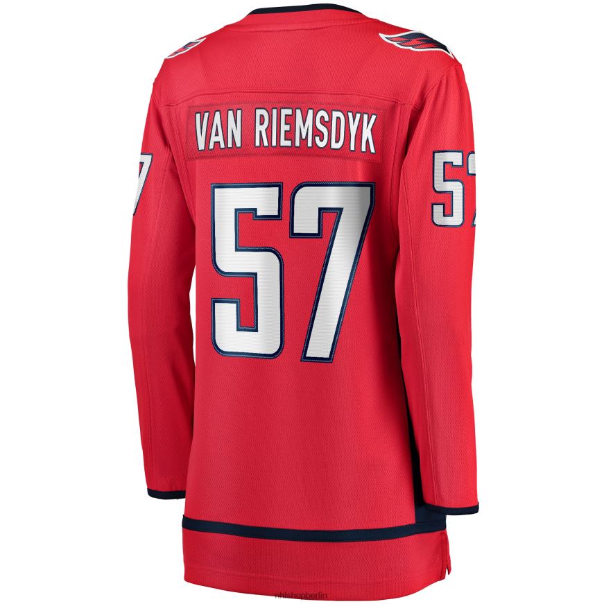 Frauen NHL Washington Capitals Trevor van Riemsdyk Fanatics-gebrandetes rotes Breakaway-Heimtrikot Kleidung BF680T1897