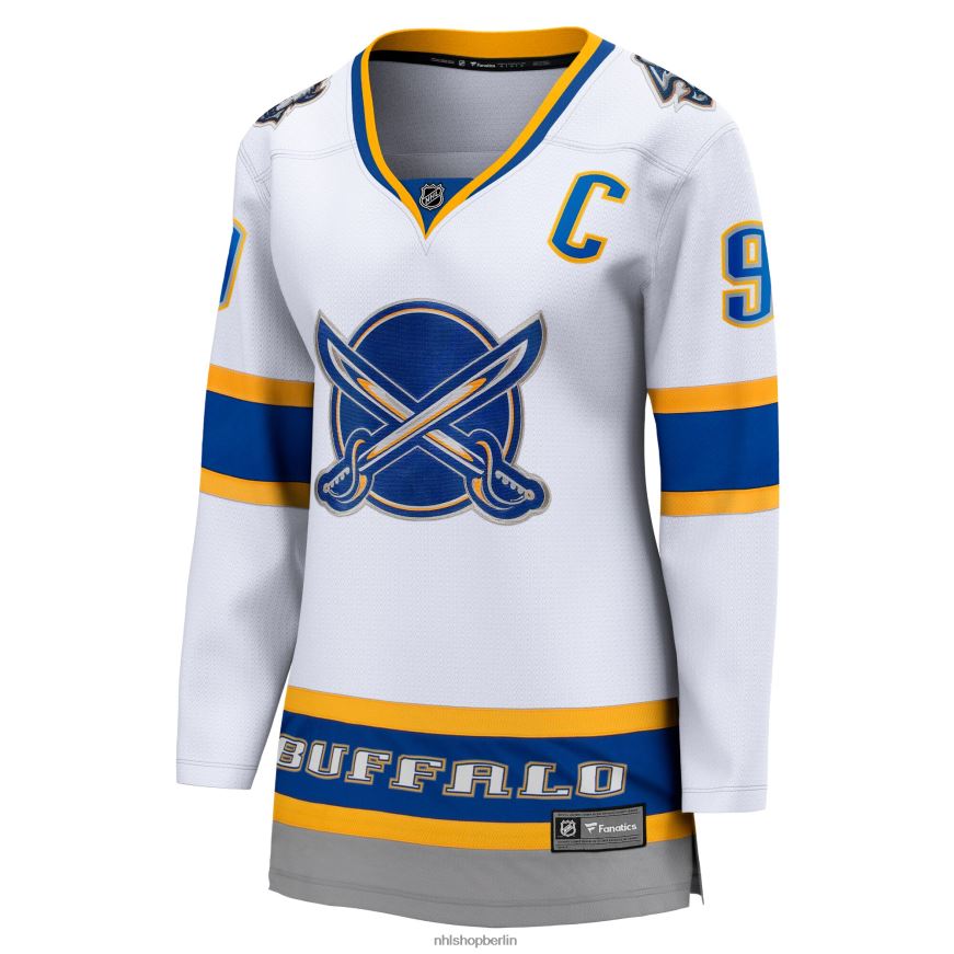 Frauen NHL Weißes 2020/21 Special Edition Breakaway-Spielertrikot der Buffalo Sabres mit Fanatics-Logo von Jack Eichel Kleidung BF680T1480