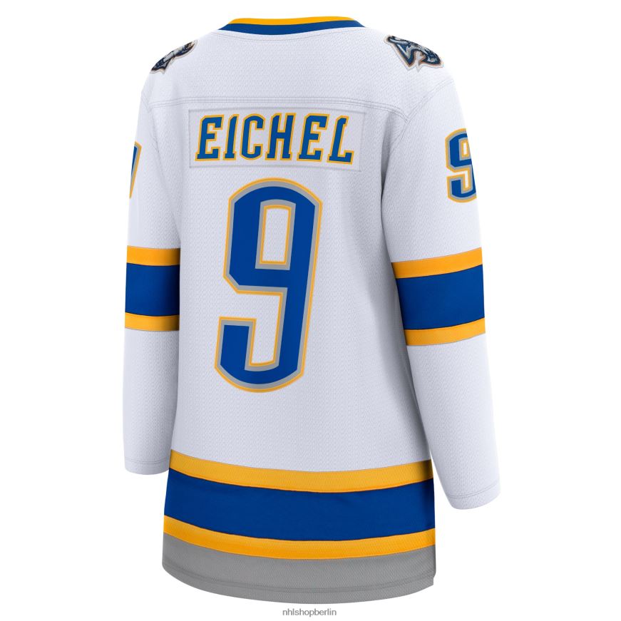 Frauen NHL Weißes 2020/21 Special Edition Breakaway-Spielertrikot der Buffalo Sabres mit Fanatics-Logo von Jack Eichel Kleidung BF680T1480