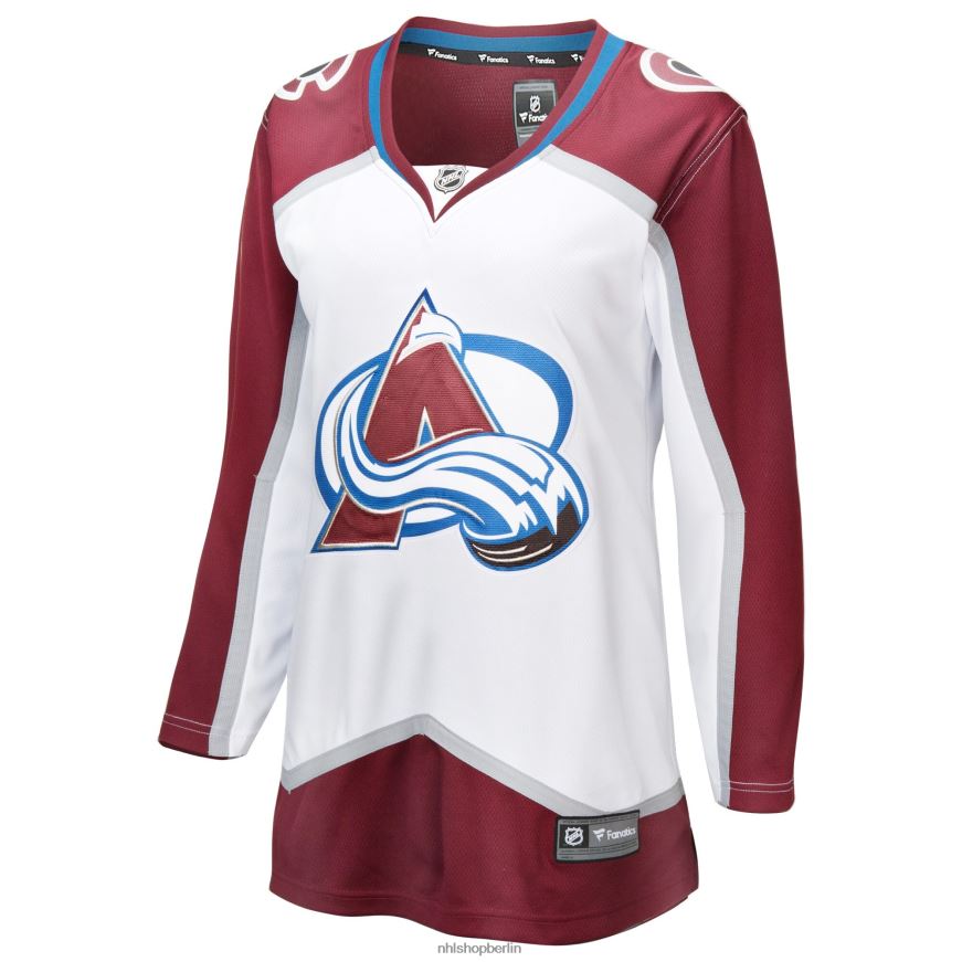 Frauen NHL Weißes Blanko-Auswärtstrikot mit Logo der Colorado Avalanche Fanatics Kleidung BF680T927