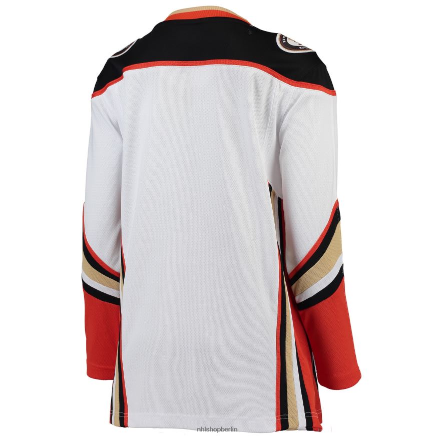 Frauen NHL Weißes Breakaway-Auswärtstrikot der Anaheim Ducks mit Fanatics-Logo Kleidung BF680T1310