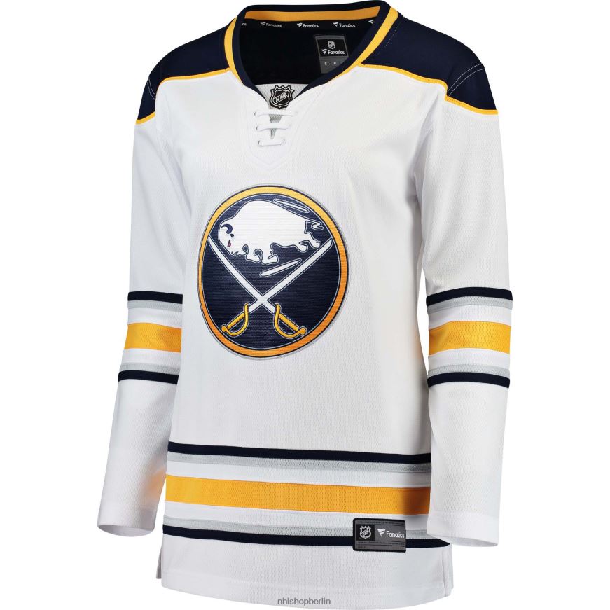 Frauen NHL Weißes Breakaway-Auswärtstrikot der Buffalo Sabres mit Fanatics-Logo Kleidung BF680T1005