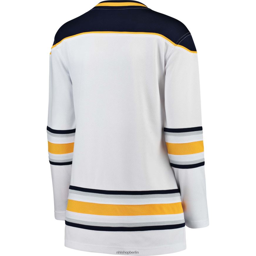 Frauen NHL Weißes Breakaway-Auswärtstrikot der Buffalo Sabres mit Fanatics-Logo Kleidung BF680T1005