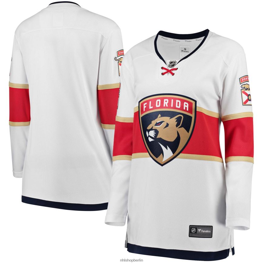 Frauen NHL Weißes Breakaway-Auswärtstrikot der Florida Panthers mit Fanatics-Logo Kleidung BF680T1718