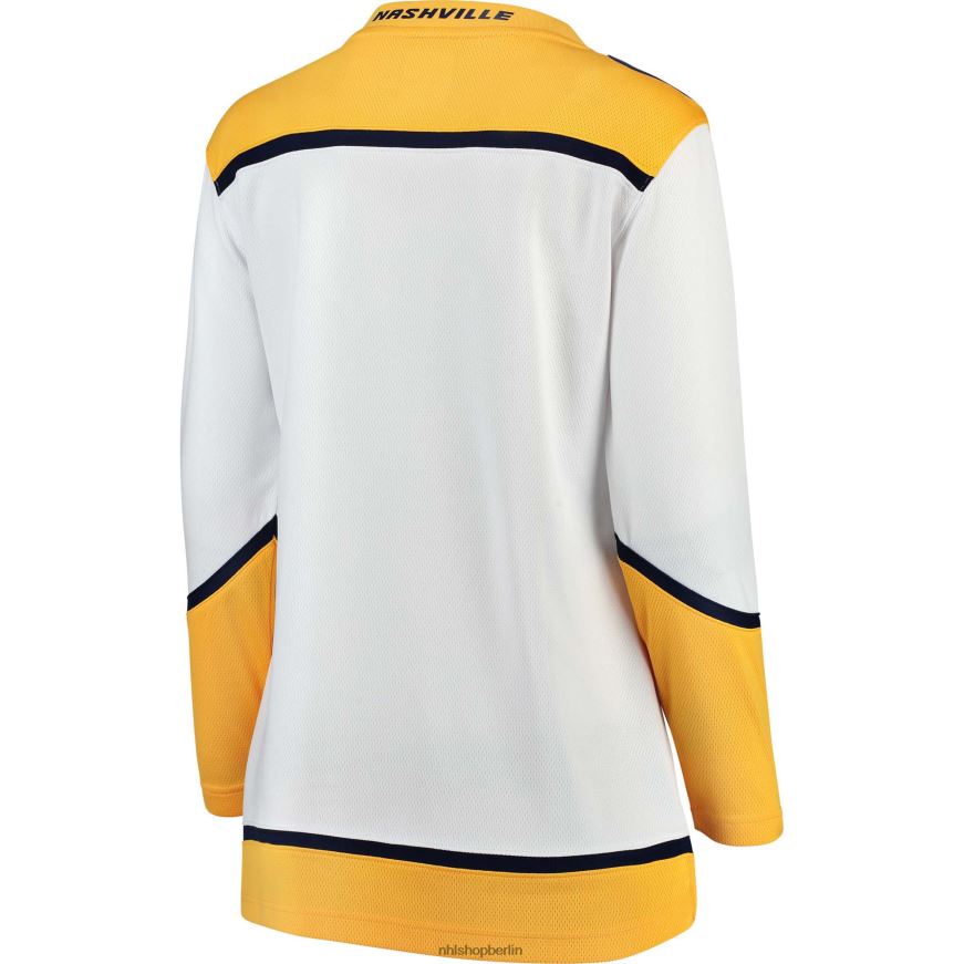 Frauen NHL Weißes Breakaway-Auswärtstrikot der Nashville Predators mit Fanatics-Logo Kleidung BF680T2410