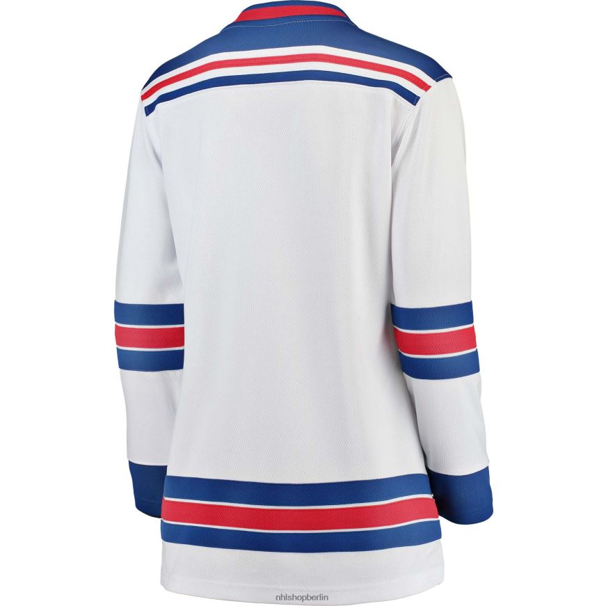 Frauen NHL Weißes Breakaway-Auswärtstrikot der New York Rangers mit Fanatics-Logo Kleidung BF680T479