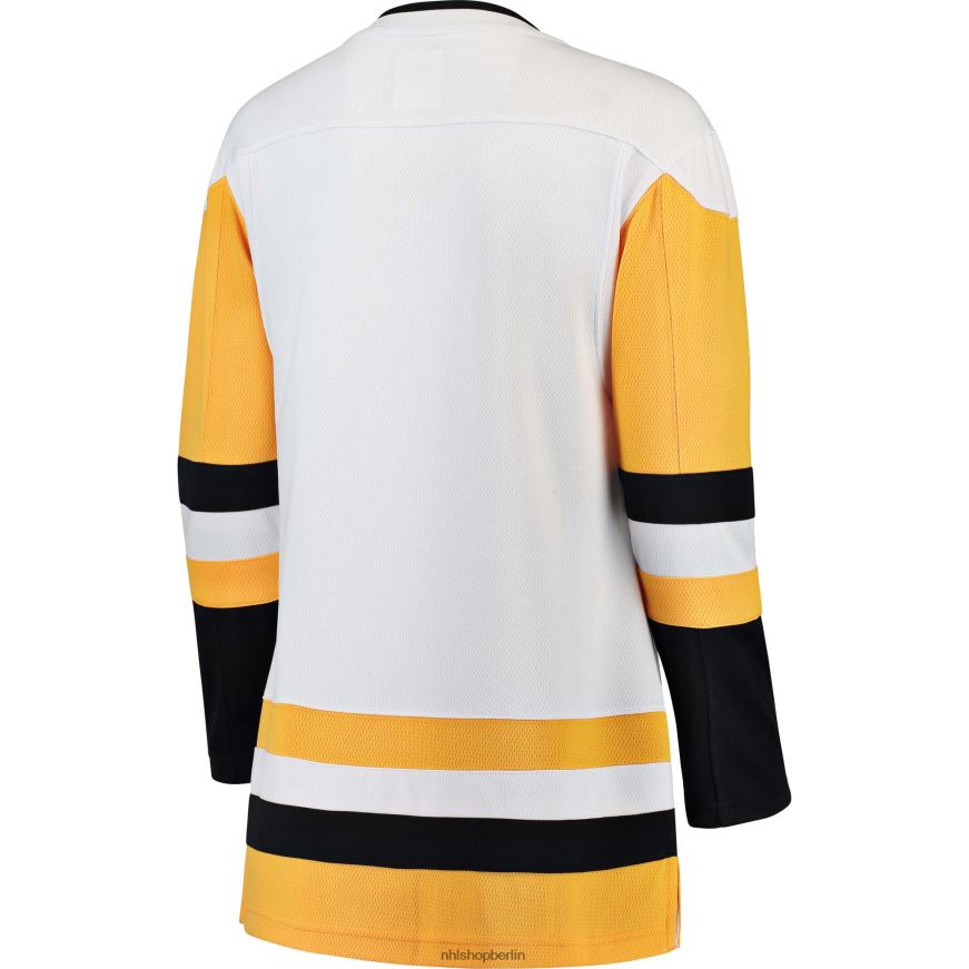 Frauen NHL Weißes Breakaway-Auswärtstrikot der Pittsburgh Penguins mit Fanatics-Logo Kleidung BF680T1729