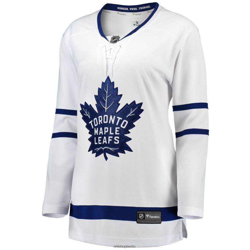 Frauen NHL Weißes Breakaway-Auswärtstrikot der Toronto Maple Leafs mit Fanatics-Logo Kleidung BF680T1264