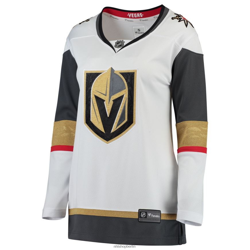 Frauen NHL Weißes Breakaway-Auswärtstrikot der Vegas Golden Knights mit Fanatics-Logo Kleidung BF680T683