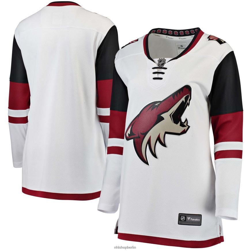 Frauen NHL Weißes Breakaway-Auswärtstrikot mit Fanatics-Logo der Arizona Coyotes Kleidung BF680T1715