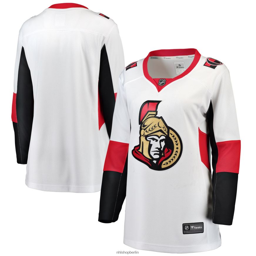 Frauen NHL Weißes Breakaway-Auswärtstrikot mit Fanatics-Logo der Ottawa Senators Kleidung BF680T2246