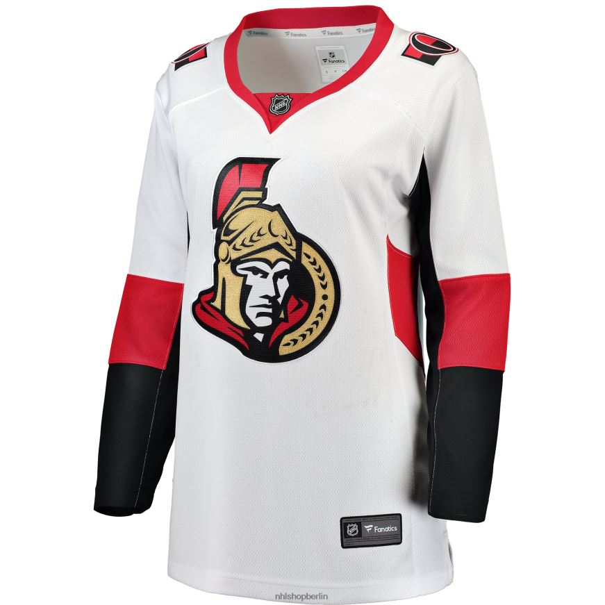 Frauen NHL Weißes Breakaway-Auswärtstrikot mit Fanatics-Logo der Ottawa Senators Kleidung BF680T2246