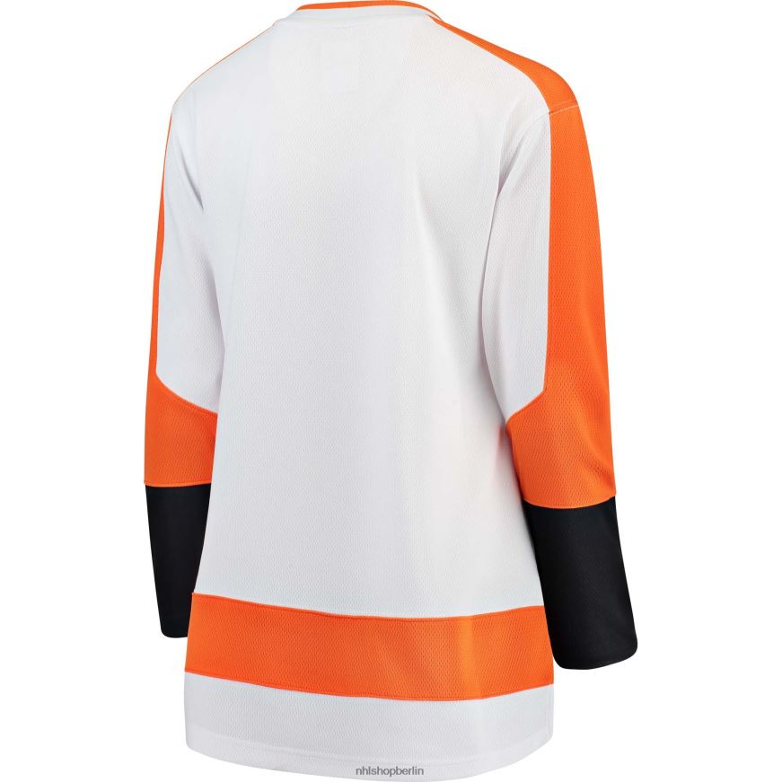 Frauen NHL Weißes Breakaway-Auswärtstrikot mit Fanatics-Logo der Philadelphia Flyers Kleidung BF680T1707