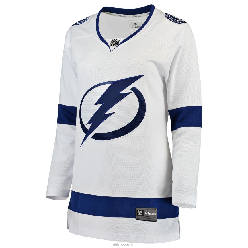 Frauen NHL Weißes Breakaway-Auswärtstrikot mit Tampa Bay Lightning Fanatics-Logo Kleidung BF680T1758