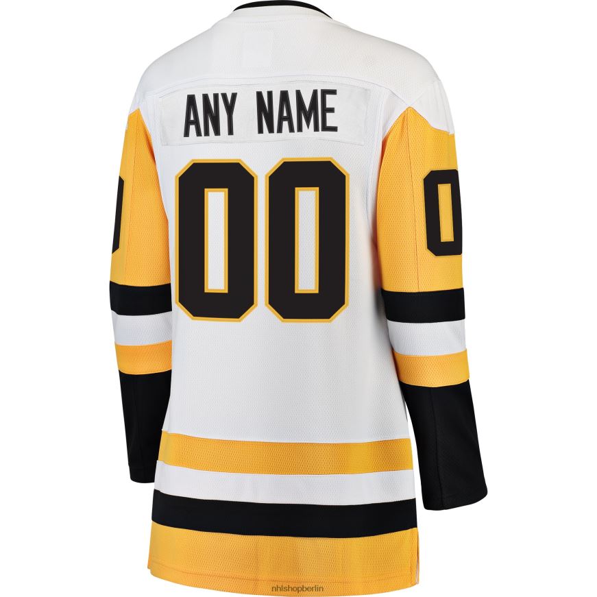 Frauen NHL Weißes individuelles Auswärtstrikot der Pittsburgh Penguins mit Fanatics-Logo Kleidung BF680T1987