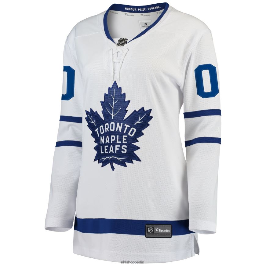 Frauen NHL Weißes individuelles Auswärtstrikot mit Fanatiker-Logo der Toronto Maple Leafs Kleidung BF680T1184