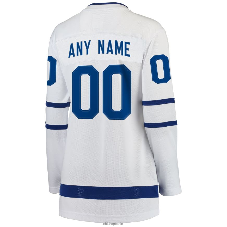 Frauen NHL Weißes individuelles Auswärtstrikot mit Fanatiker-Logo der Toronto Maple Leafs Kleidung BF680T1184