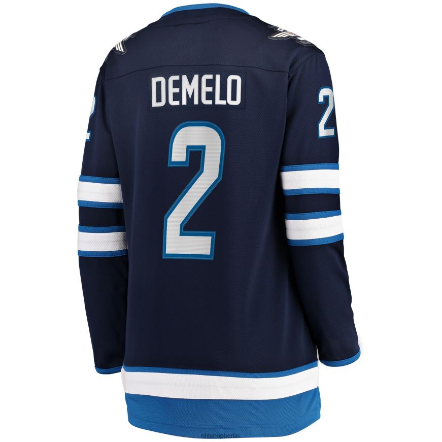 Frauen NHL Winnipeg Jets Dylan Demelo Fanatics-Heimtrikot für Breakaway-Spieler in Marineblau Kleidung BF680T2114