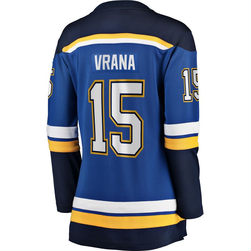 Frauen NHL st Blaues Breakaway-Heimtrikot mit Louis Blues-Logo von Jakub Vrana Fanatics Kleidung BF680T1202