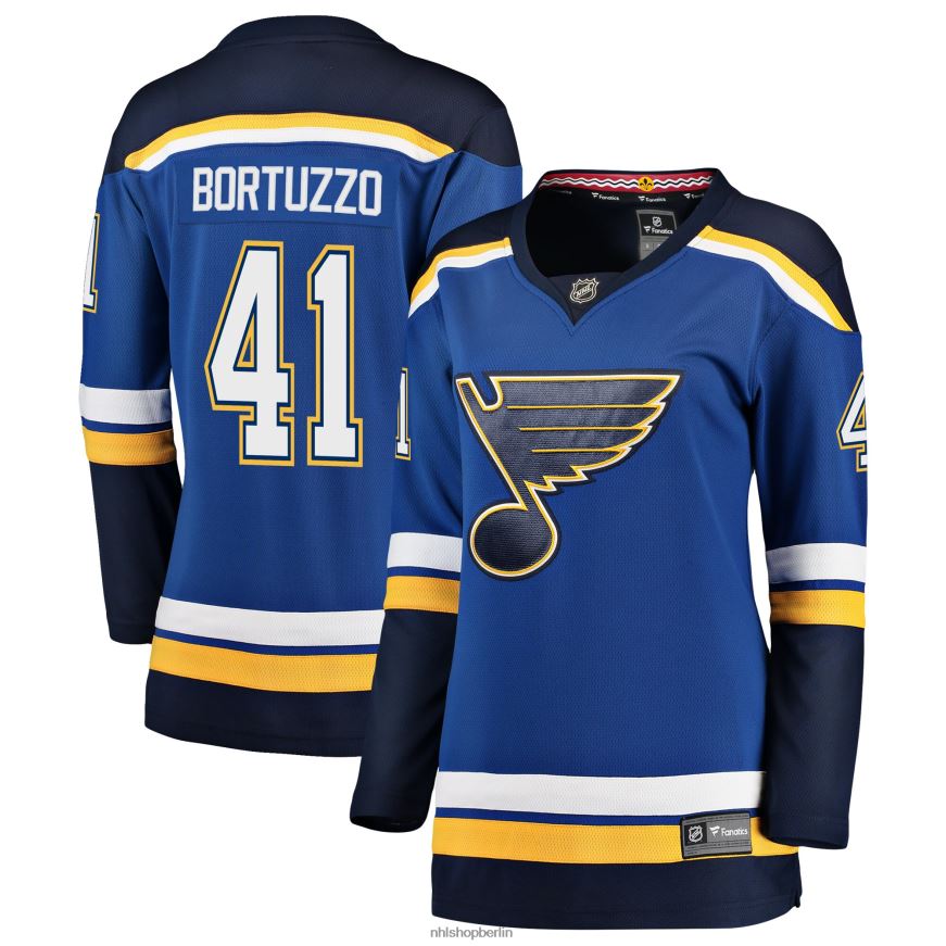 Frauen NHL st Blaues Breakaway-Spielertrikot mit Louis Blues Robert Bortuzzo Fanatics-Logo Kleidung BF680T1945