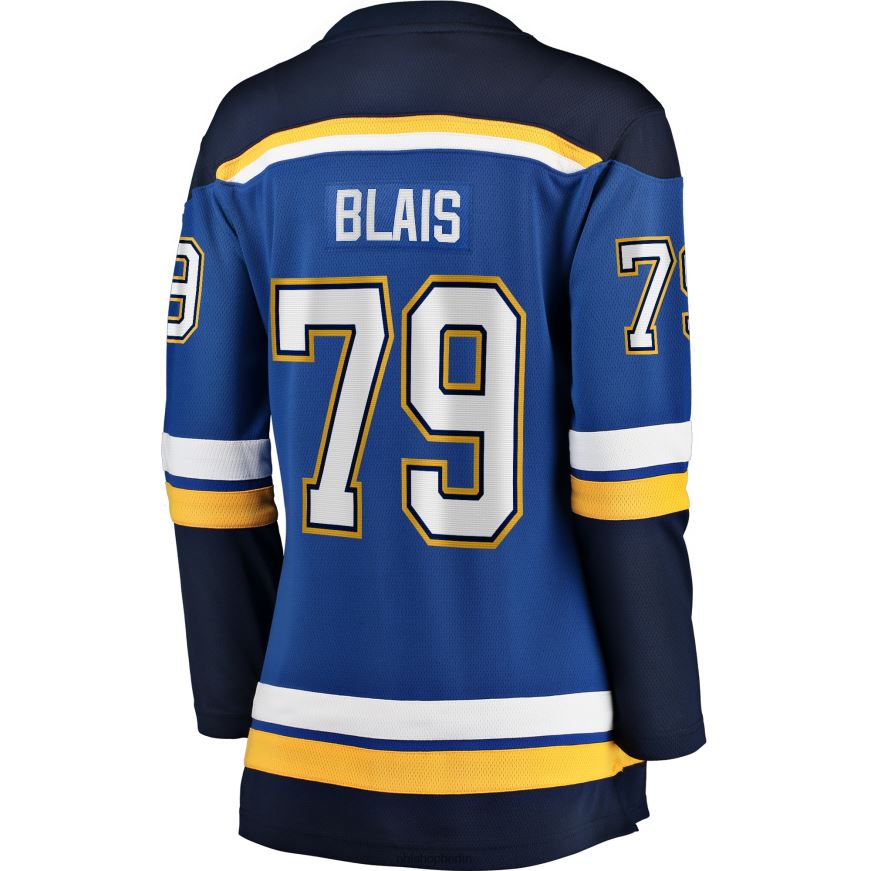 Frauen NHL st Blaues Heim-Breakaway-Trikot der Louis Blues mit Fanatics-Logo von Sammy Blais Kleidung BF680T921