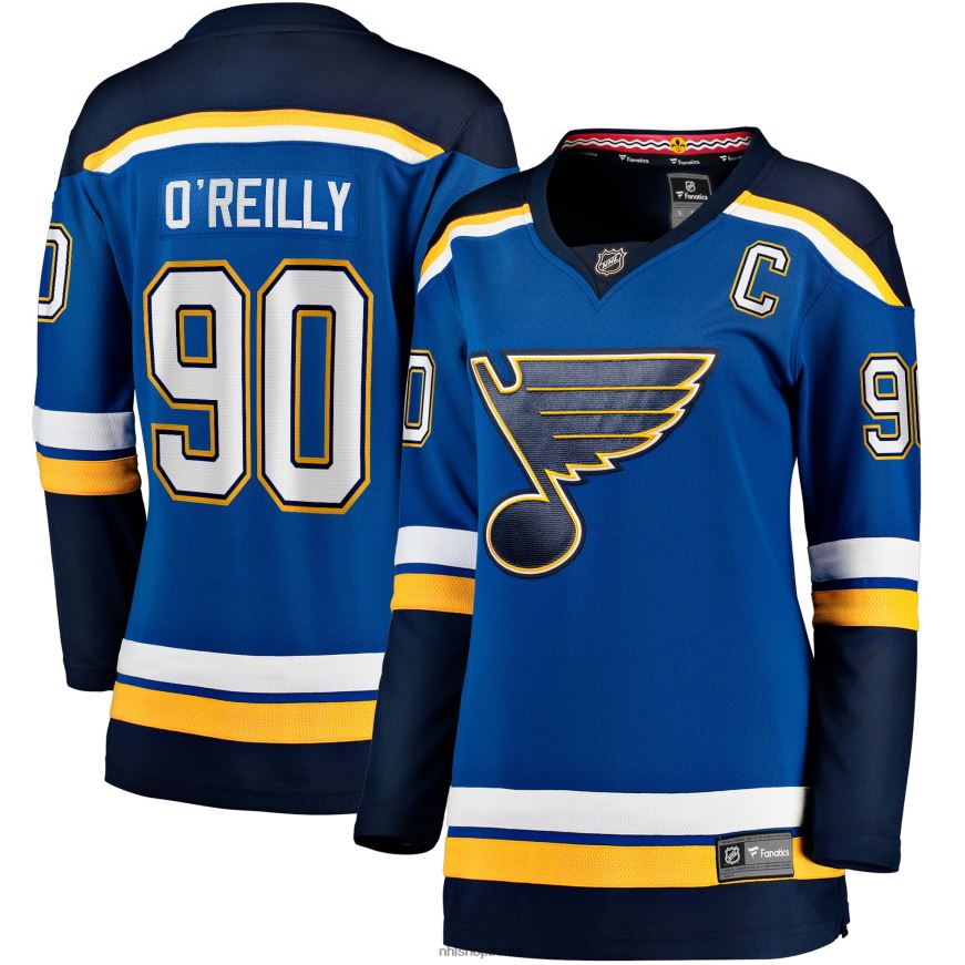 Frauen NHL st Blaues Heimtrikot für Premier-Breakaway-Spieler mit der Marke „Louis Blues“ Ryan OReilly Fanatics Kleidung BF680T347