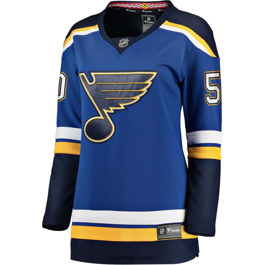 Frauen NHL st Louis Blues Jordan Binnington Fanatics Branded Royal Home Premier Breakaway Player-Trikot Kleidung BF680T283