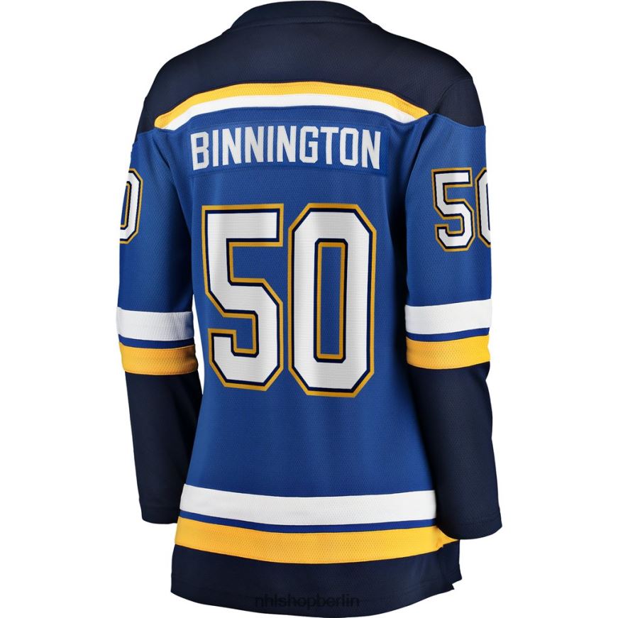 Frauen NHL st Louis Blues Jordan Binnington Fanatics Branded Royal Home Premier Breakaway Player-Trikot Kleidung BF680T283